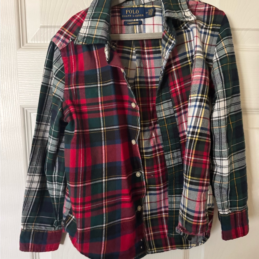 Polo by Ralph Lauren Red and Green Button Down Shirt